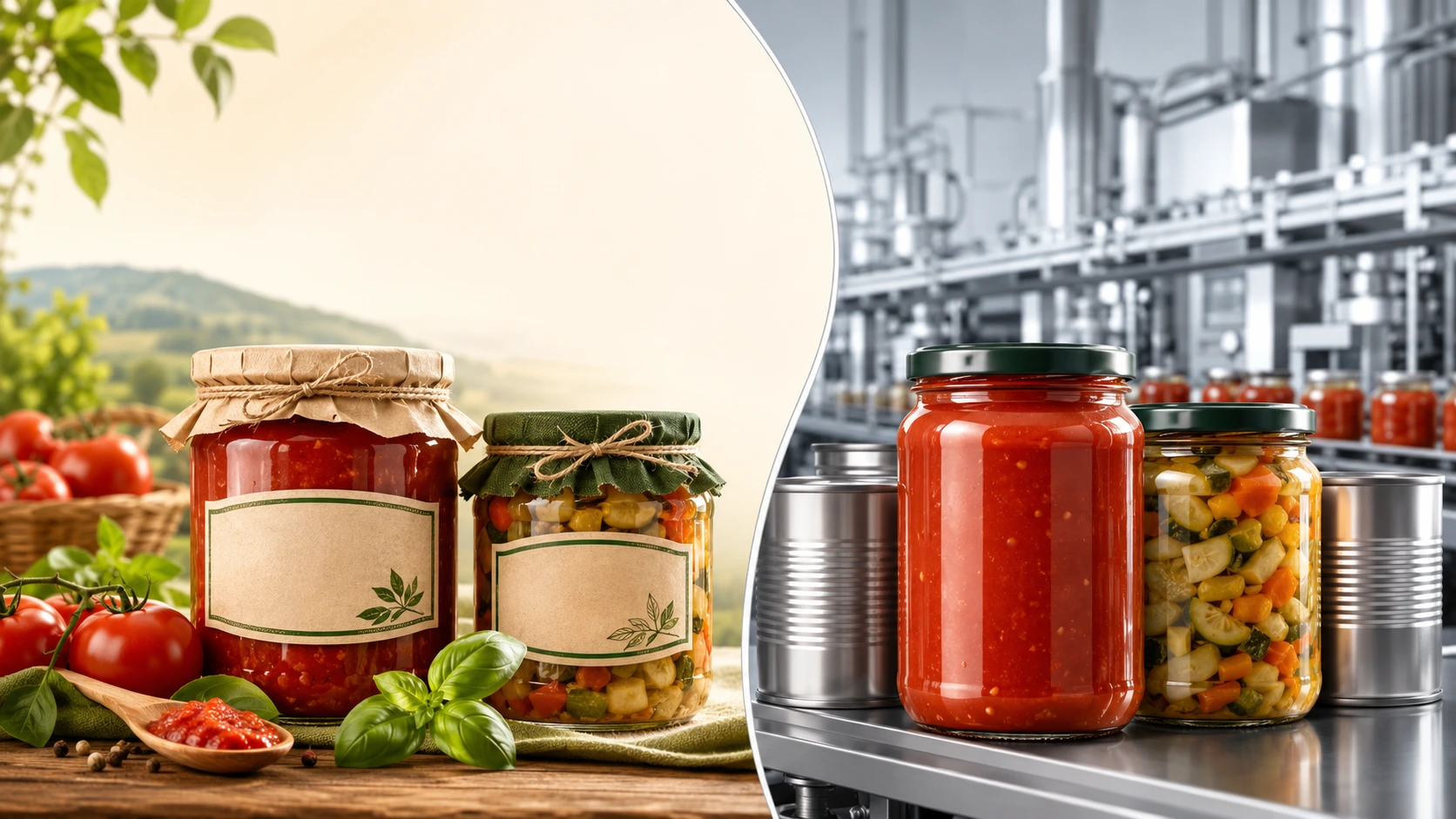 Confronto tra conserve biologiche e conserve industriali
